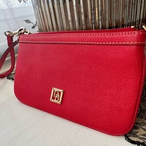 Dooney & Bourke Bold Red Crossgrain Wristlet